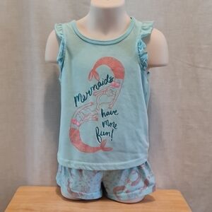 5/$20. OshKosh B'gosh Blue Mermaid Pajamas, good used condition,  Sz 4T